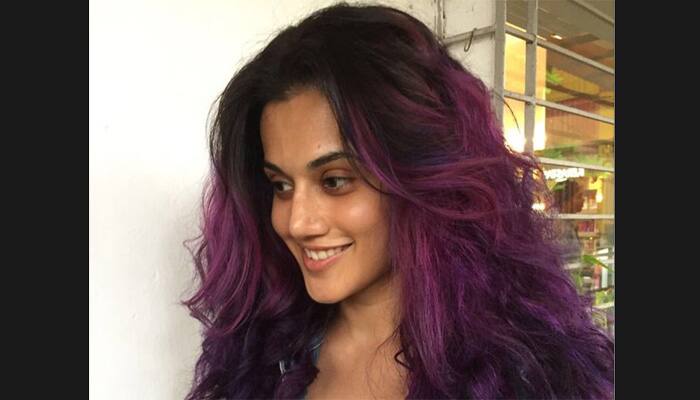 Awesome! Taapsee Pannu gives a dose of royal purple to her gorgeous tresses! – See pic  