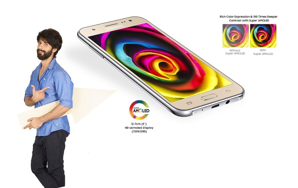 Samsung Galaxy J5 is priced Rs 13,990. The smartphone runs on Android 6.0 Marshmallow operating system and has a 5.2-inch HD display. 