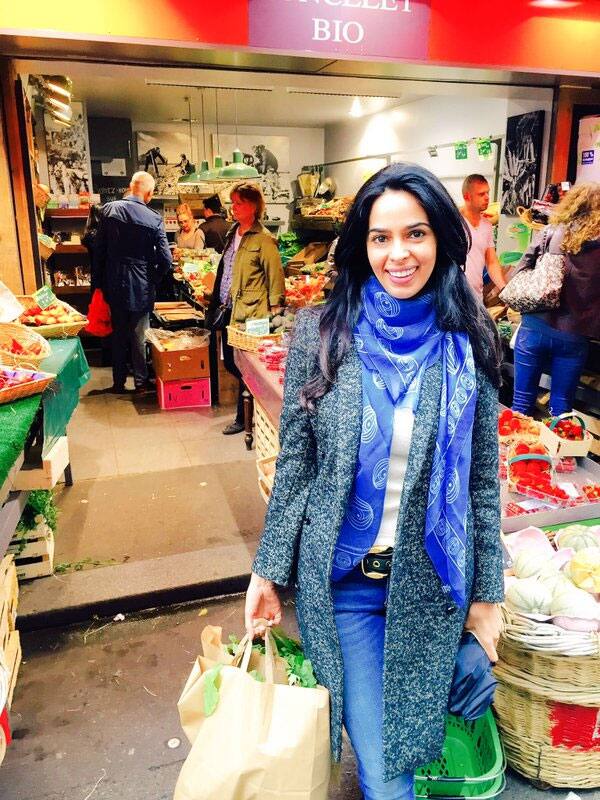 Grocery shopping at the farmers market, loving it :) #parisdiaries - Twitter@mallikasherawat