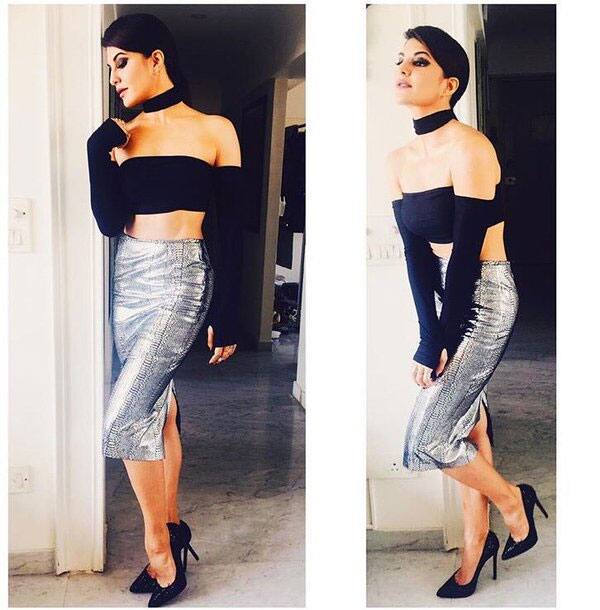 #JacquelineFernandez is on a silver streak! In @ASOS and @DemebyGabriella.- twitter@ELLEINDIA