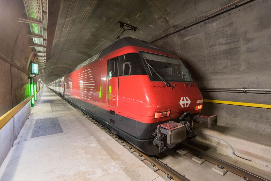 After 17 years of construction work, the Gotthard Base Tunnel opened for the first time extending 57 km in length in Switzerland.