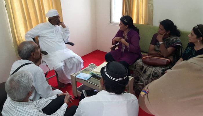Former AAP leader Anjali Damania begins fast to seek Khadse&#039;s ouster