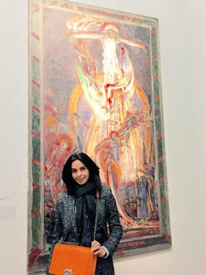 At the exhibition of one of my favorite painters George Desvalliers at petit palais in Paris #parisdiaries#art -twitter@mallikasherawat