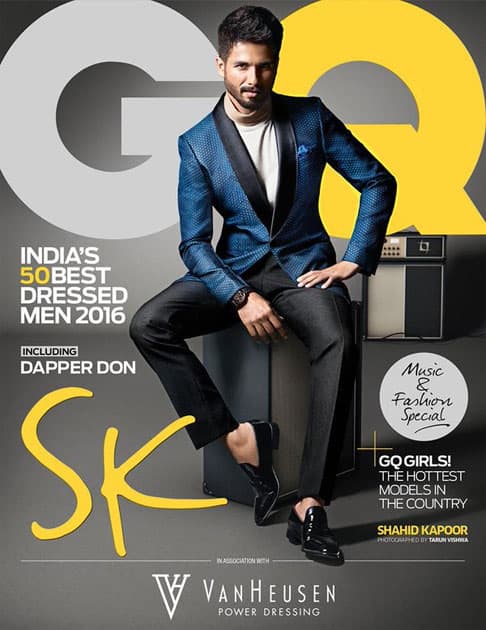 A special issue deserves an exceptional cover star. Introducing #GQBestDressed mascot @shahidkapoor.- twitter@gqindia
