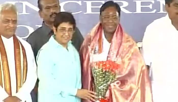 V Narayanasamy takes oath as chief minister of Puducherry
