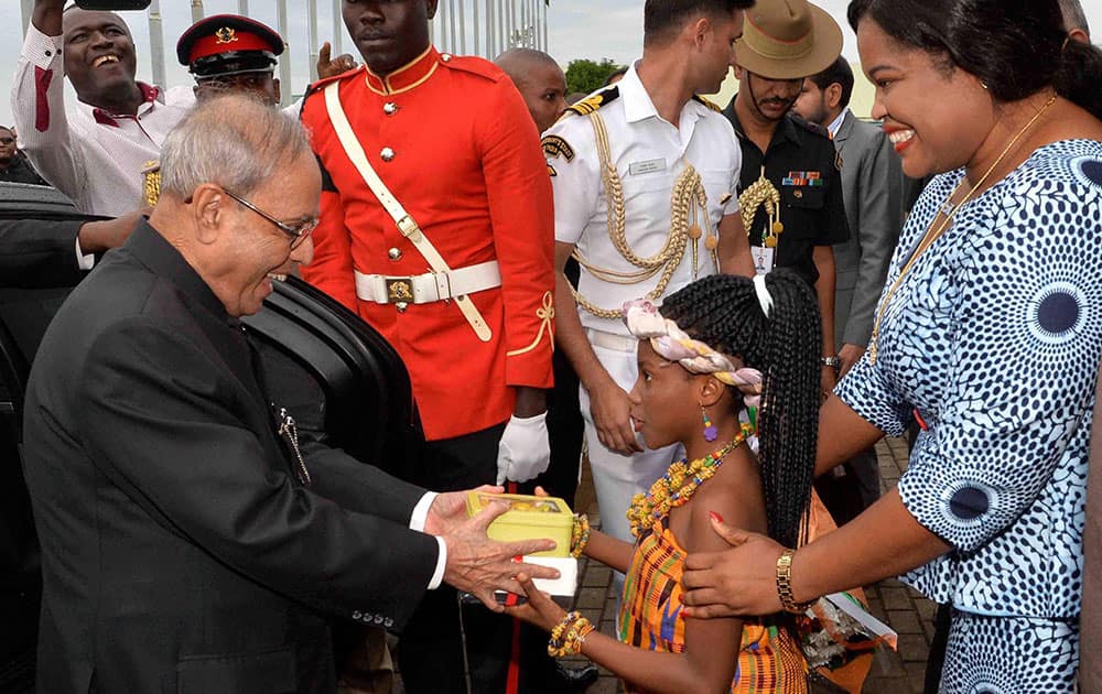 President Pranab Mukherjee in Ghana