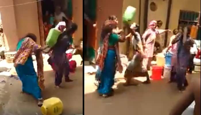 SHOCKING! Women fight over water in Delhi, brutally thrash each other with containers; VIDEO goes viral