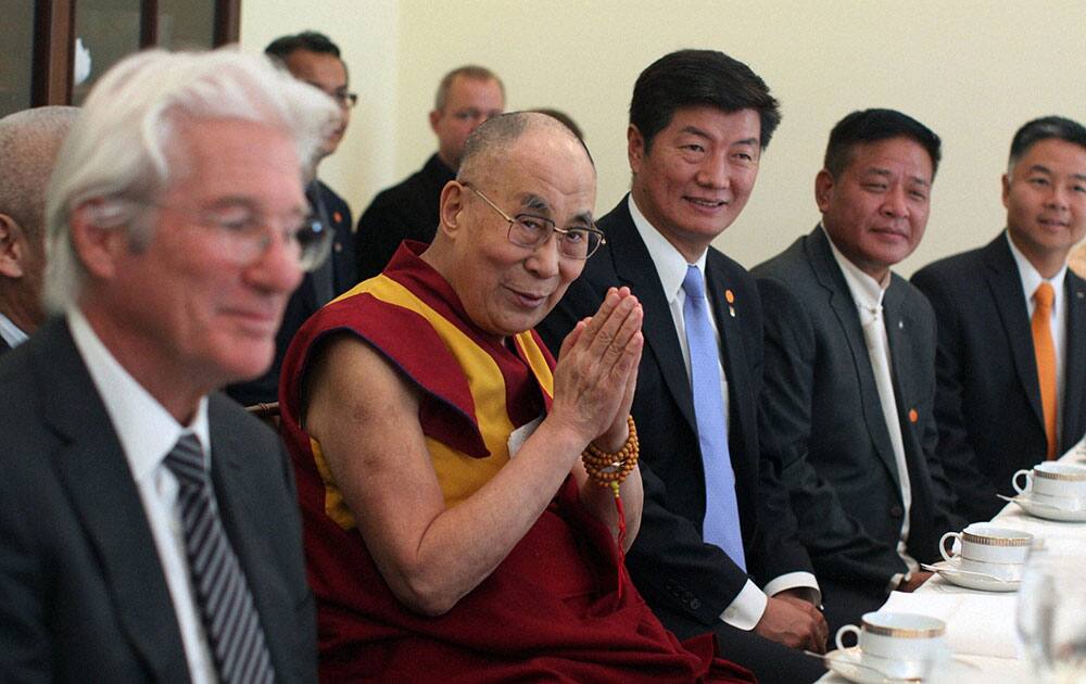 The Dalai Lama meets with members of Congress