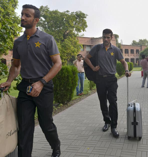 Pakistani cricketers prepare to depart for England with their team