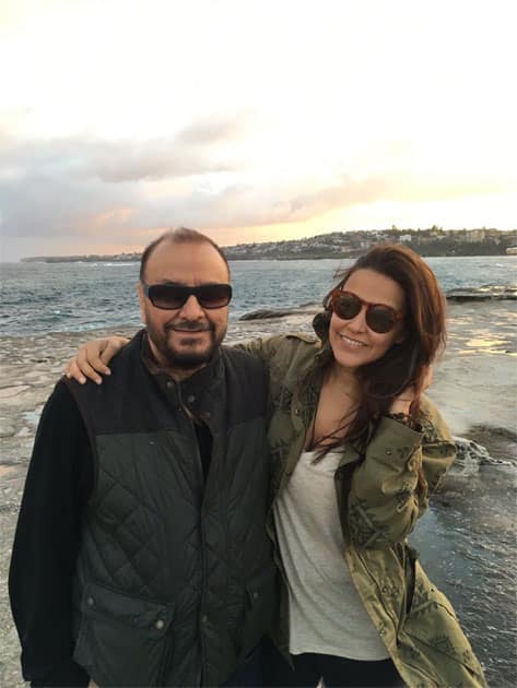 To the coolest and warmest dad in the whole wide world- Neha Dhupia