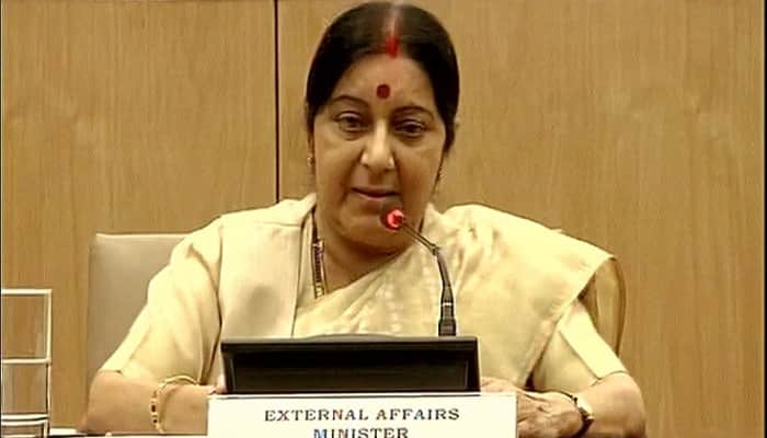 Terror and talks can&#039;t go together: Sushma on Indo-Pak ties