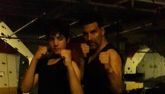 Is Twinkle Khanna&#039;s son Aarav another Akshay Kumar in making?-- See pic