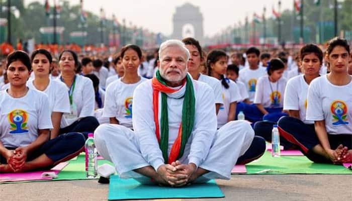 PM Narendra Modi to lead thousands on second International Yoga Day amid rain threat 