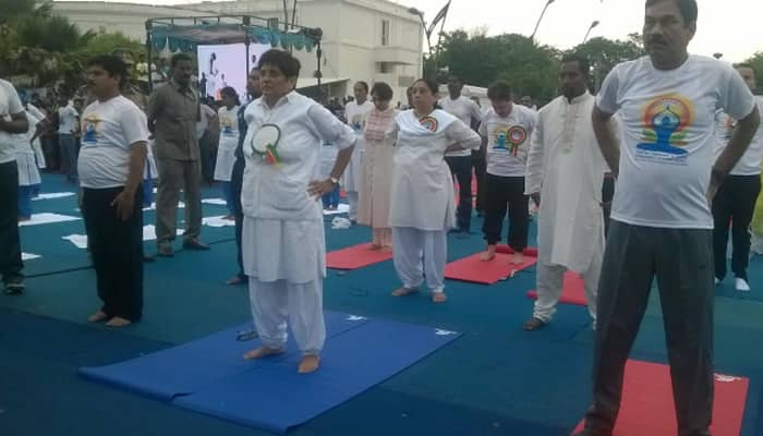 Puducherry CM V Narayanasamy skips Lt Governor Kiran Bedi led International Yoga Day event