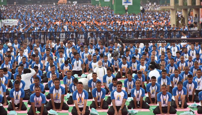 International Yoga Day: From Kashmir to Kerala, people do asanas in tandem with PM Modi