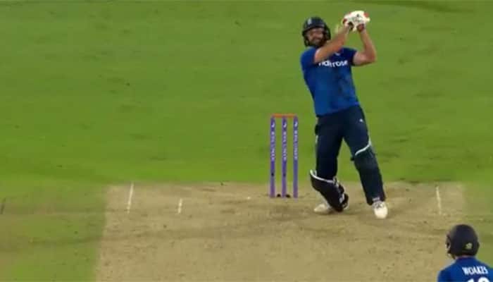 WATCH: Liam Plunkett smashes six off last ball to draw ODI vs Sri Lanka