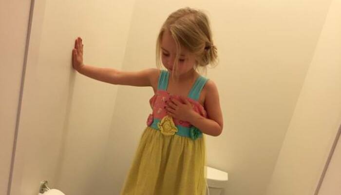 Viral Image: US mom breaks down to find her 3-year-old daughter standing on toilet seat - Read her Facebook post