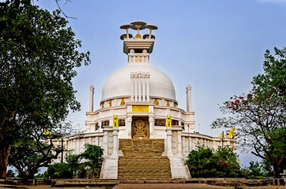 The Peace Pagoda in Dhauli.