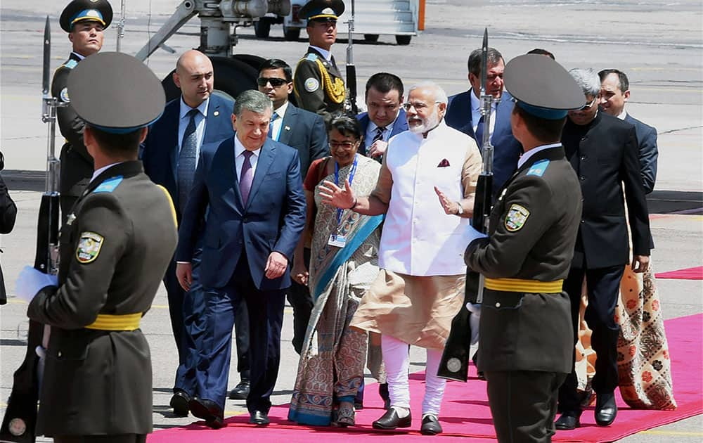 Prime Minister Narendra Modi in Tashkent to attend the SCO Summit