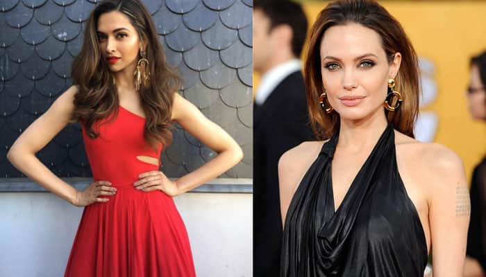 Does Deepika Padukone&#039;s red hot avatar at IIFA 2016 remind you of Angelina Jolie at Oscars? See inside