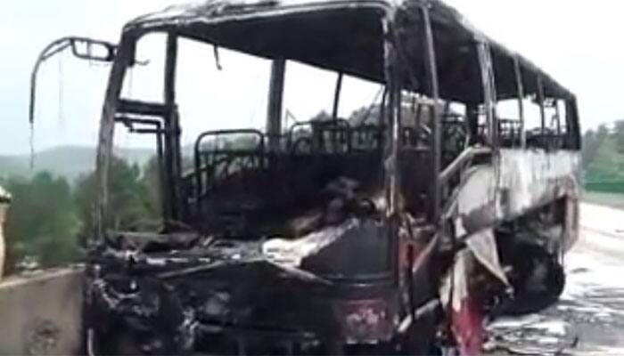 30 dead, 21 injured after bus catches fire in central China