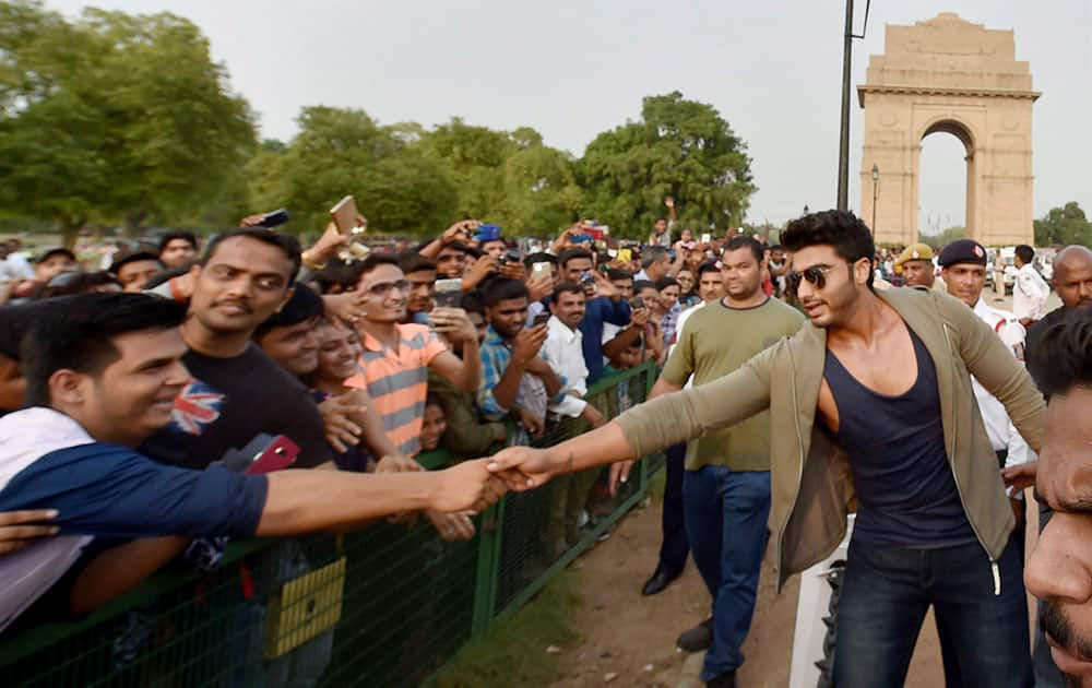 Actor Arjun Kapoor at traffic awareness campaign