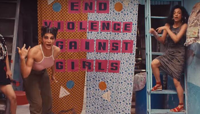 End violence against women: Jacqueline Fernandez&#039;s version of Spice Girls hit &#039;Wannabe&#039; will make you groove!- Watch