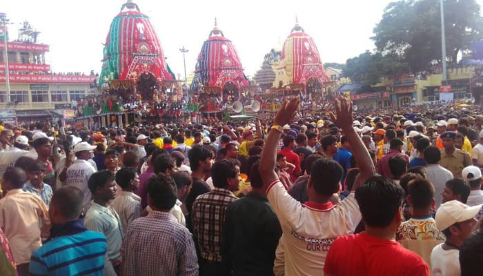Nine lakh devotees witness &#039;Rath Yatra&#039; of Lord Jagannath at Puri 