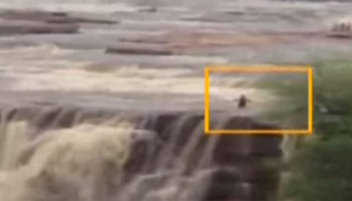 TRAGIC VIDEO: Went on a picnic, youth washed away while taking selfie at Purva waterfall