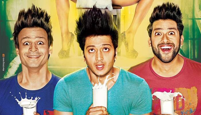 New Poster Out Riteish Vivek Aftab Look Adorable In Great Grand Masti Movies News Zee News Urvashi rautela, riteish deshmukh, sana khan, vivek oberoi. riteish vivek aftab look adorable in
