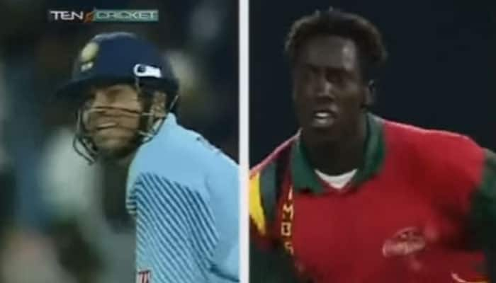 WATCH: BRUTAL! When &#039;angry&#039; Sachin Tendulkar taught Henry Olonga a lesson