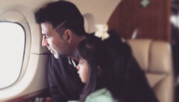 Doting daddy Akshay Kumar and little angel Nitara bid goodbye to New York!- See pic