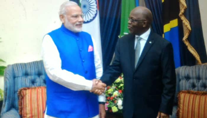 Narendra Modi in Tanzania: PM plays drum, holds talks with President John Magufuli