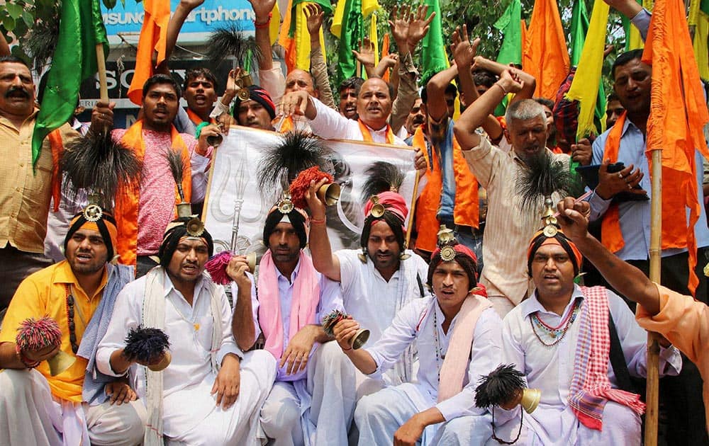 Activists of Shiv Sena and Dogra Front