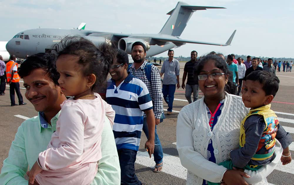 Indian nationals arrive from South Sudans