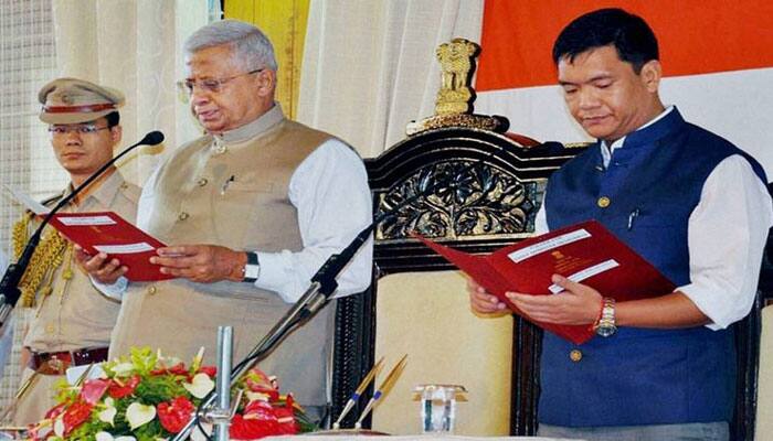 Congress legislator Pema Khandu takes oath as Chief Minister of Arunachal Pradesh
