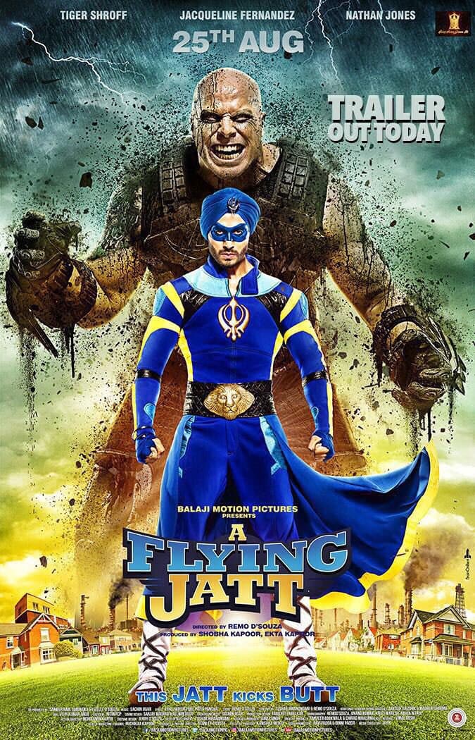 New poster of #AFlyingJatt... Trailer launch today... - Twitter@taran_adarsh