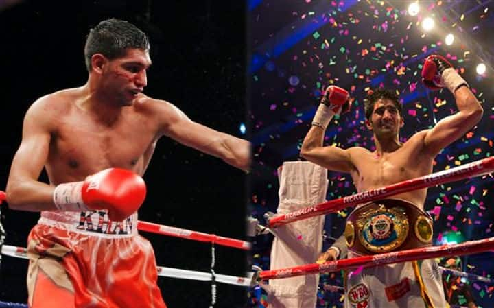 Pakistan-origin British boxer Amir Khan says he will ruin Vijender Singh&#039;s career...