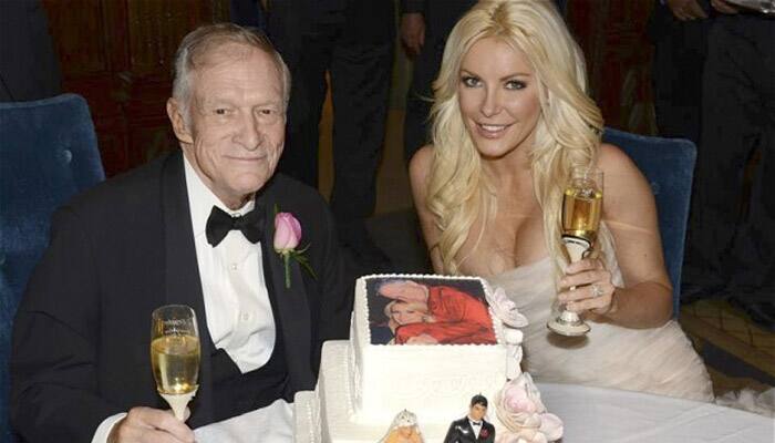 Hugh Hefner and Crystal Harris