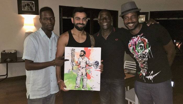 PHOTO: Vivian Richards&#039; son Mali captures Virat Kohli&#039;s knock in painting