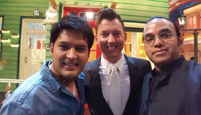 Fun times! Former Aussie speedster Brett Lee on the sets of &#039;The Kapil Sharma Show&#039;