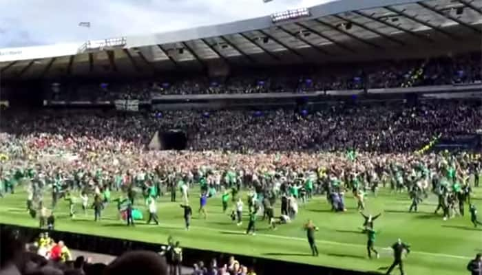 SHOCKING FOOTAGE: Terrifying scenes from Hampden as fans invade pitch after Scottish Cup final ...