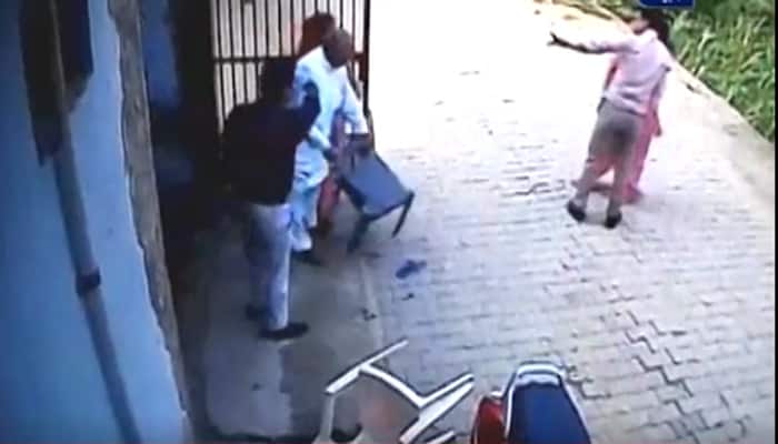 Shocking: Haryana woman beats up elderly in-laws, husband in this dramatic footage -WATCH