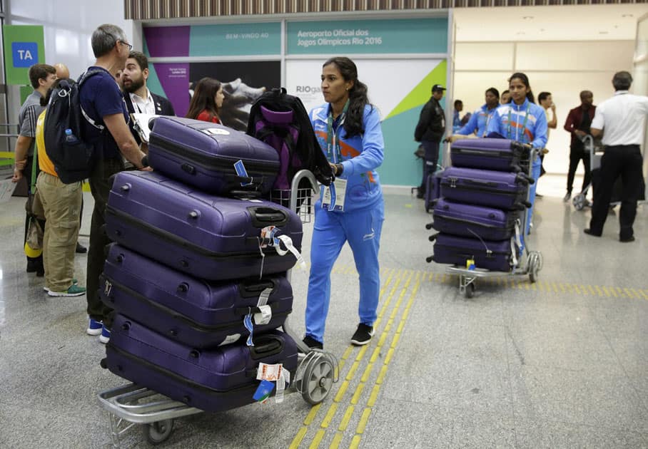 Indian Olympic delegation arrive at Rio de Janeiro Indian Olympic delegation arrive at Rio de Janeiro