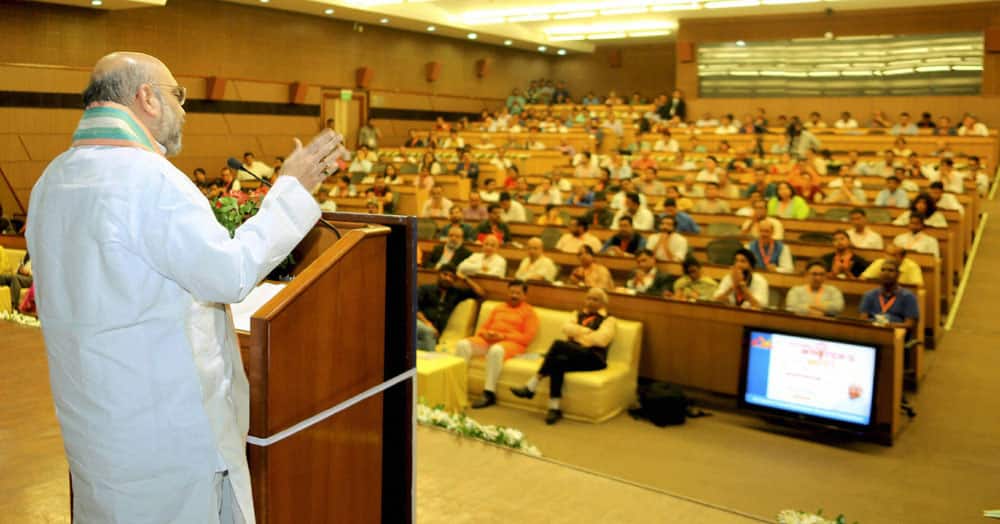 Amit Shah addresses the National Writer's Meet 2016 Amit Shah addresses the National Writer's Meet 2016