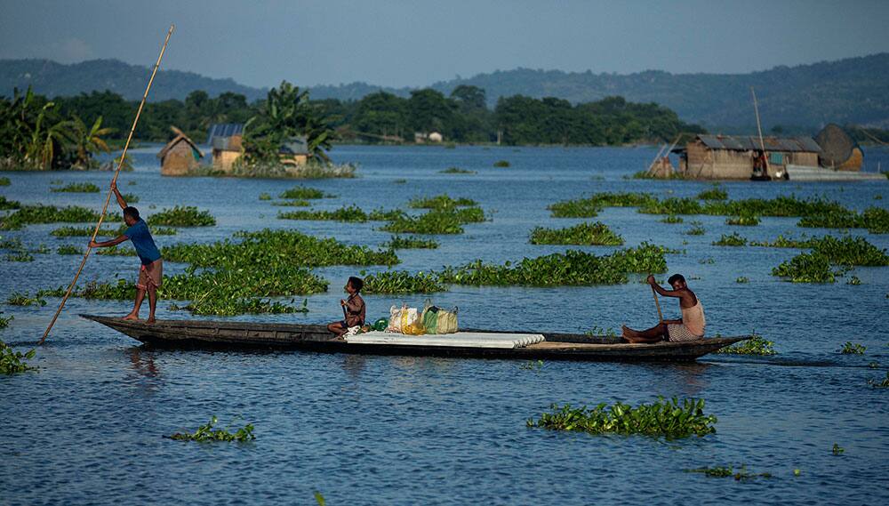 Flood affected villagers Flood affected villagers