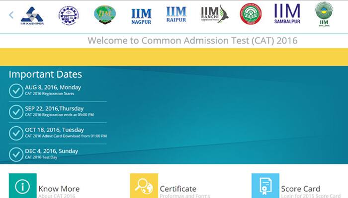 IIM announces registration for CAT 2016, exam date out; registration opens from Aug 8