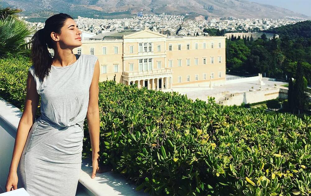 nargis fakhri :- Basking in the Greek sun. #Greece #parliment #athens #travel #traveldiaries 