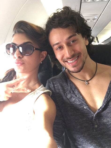 Enroute Ahmedabad with my flying jatt!!!- Jacqueline Fernandez