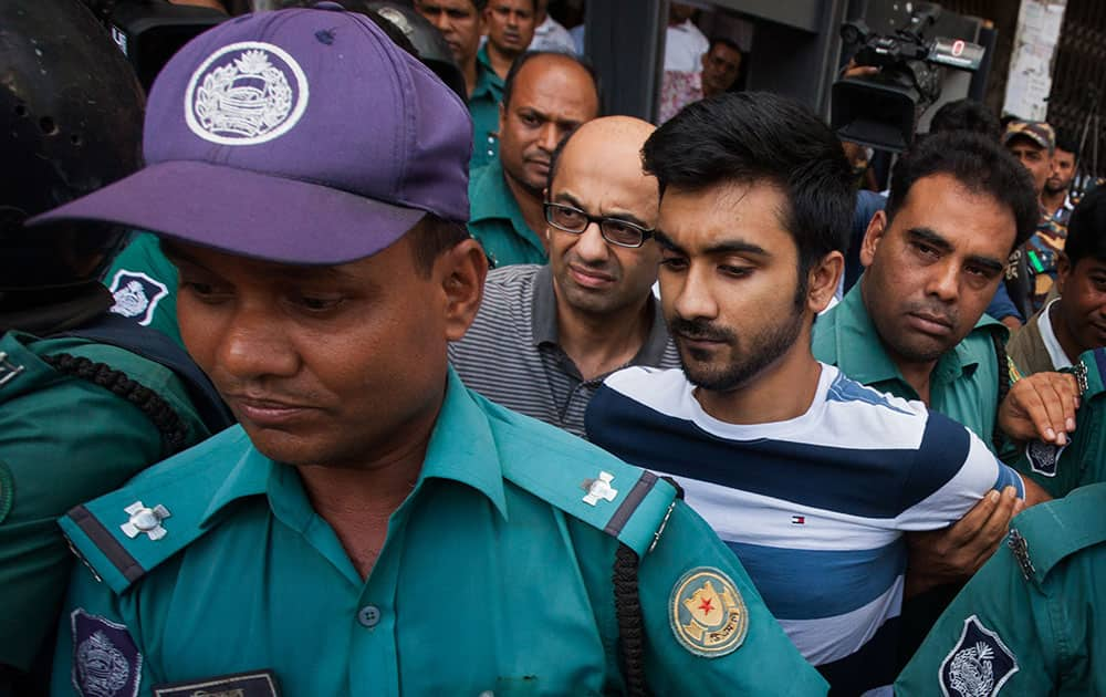 British national Hasnat Karim and University of Toronto student Tahmid Hasib Khan are taken before court in Dhaka